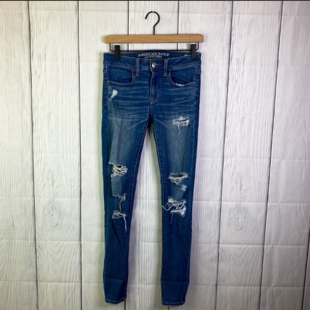 Distressed American Eagle Jeans